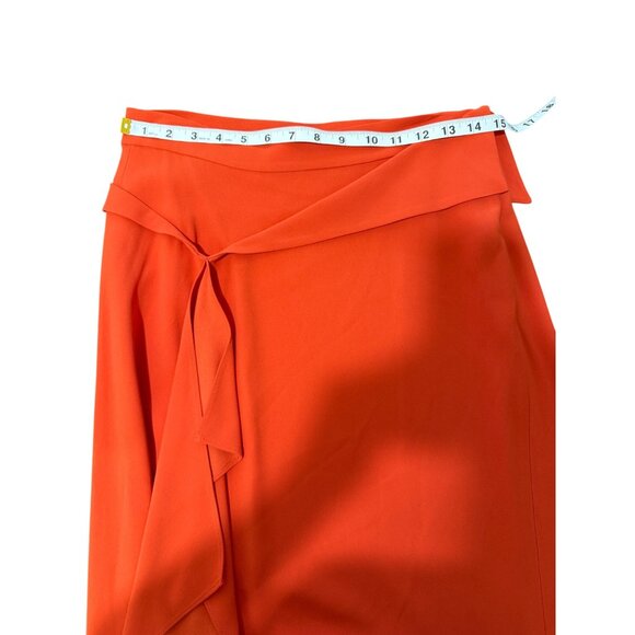 St. John Asymmetrical Red Skirt With Draped Detail Womens Size 6 - Picture 4 of 7